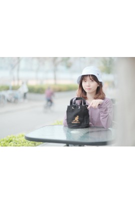 Kangol Flocking Simbol Canvas Bucket Bag- Black 3791
